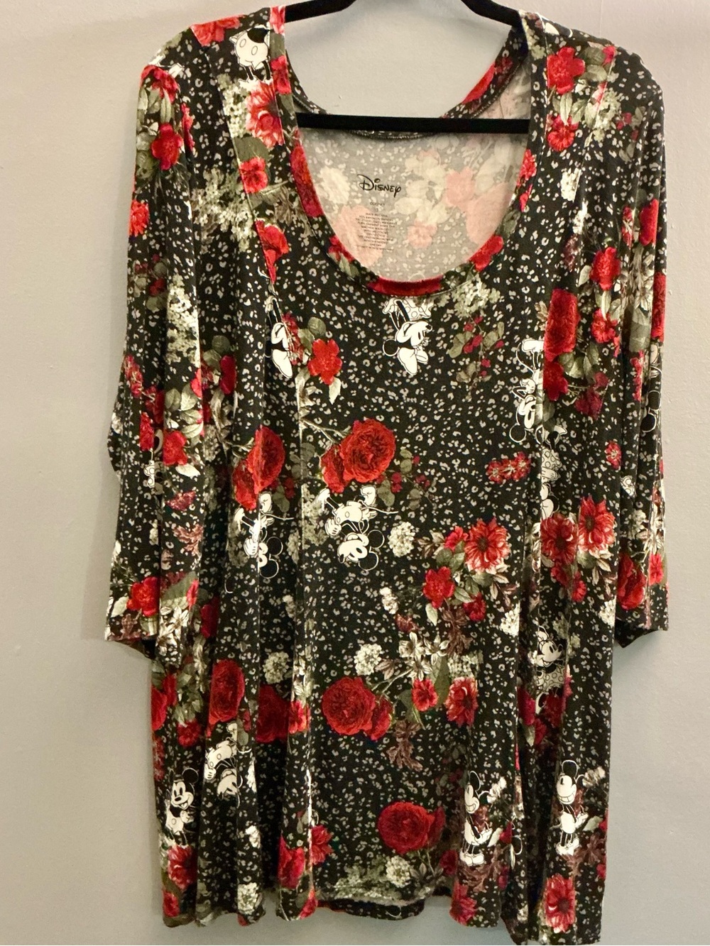 Disney Floral Mickey & Minnie Swing Tunic Top Torrid Size 3/3X Plus Size